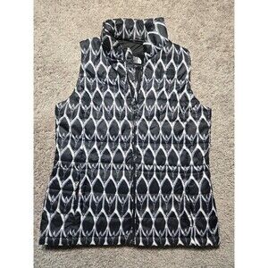 The North Face Puffed Vest Women’s Medium Ikat Pattern Black White